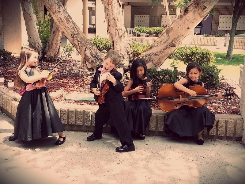 Children have fun with their instrument
