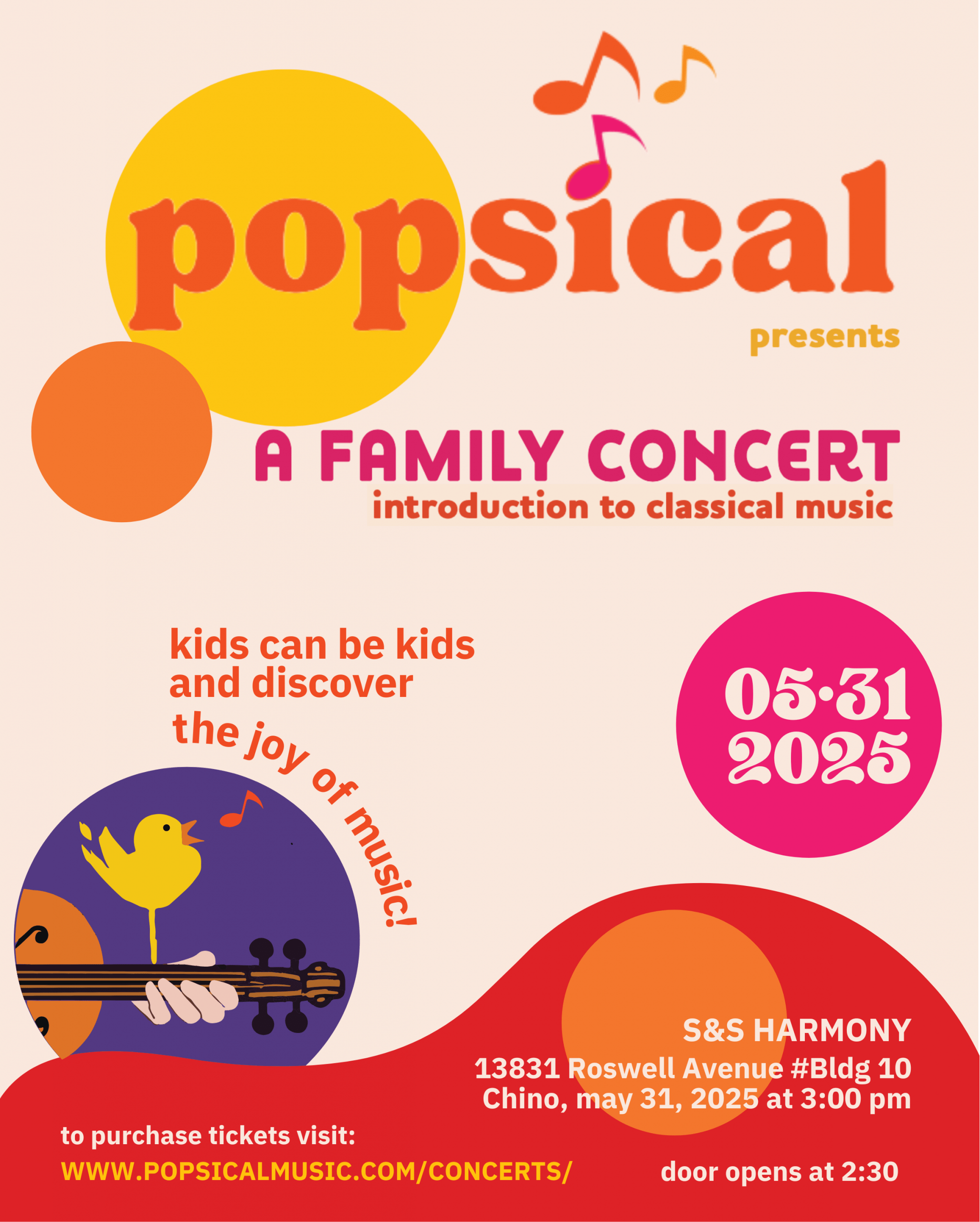 Popsical's live concert in Studio City | 3 PM & 5 PM - Popsical